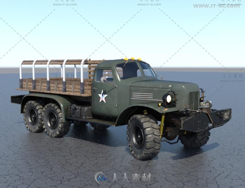 现代大型军事运输卡车3D模型合辑