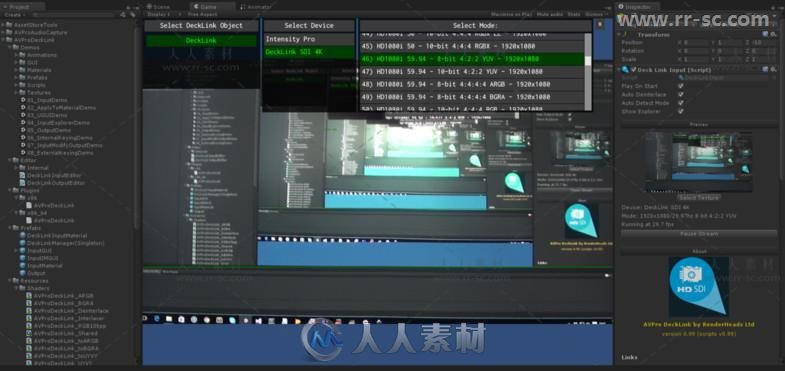 AVPro DeckLink影片脚本Unity游戏素材资源