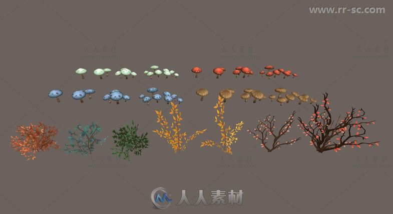 幻想美丽的森林环境3D模型Unity游戏素材资源