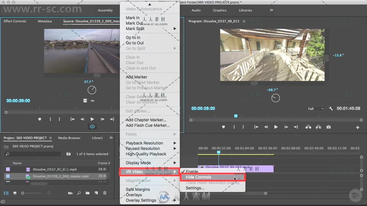 Premiere Pro 360度VR视频剪辑技巧视频教程