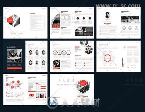 最小企业年度报告书indesign排版模板