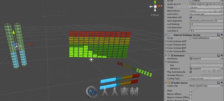 3D音量计和频谱计声音脚本Unity游戏素材资源