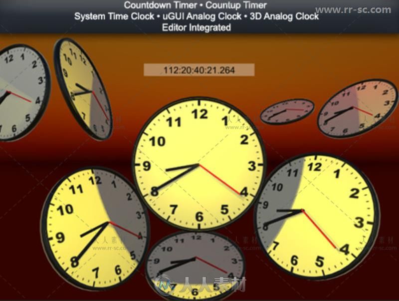 强大的时钟和计时器GUI编辑器扩充Unity游戏素材资源