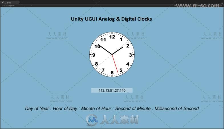 强大的时钟和计时器GUI编辑器扩充Unity游戏素材资源
