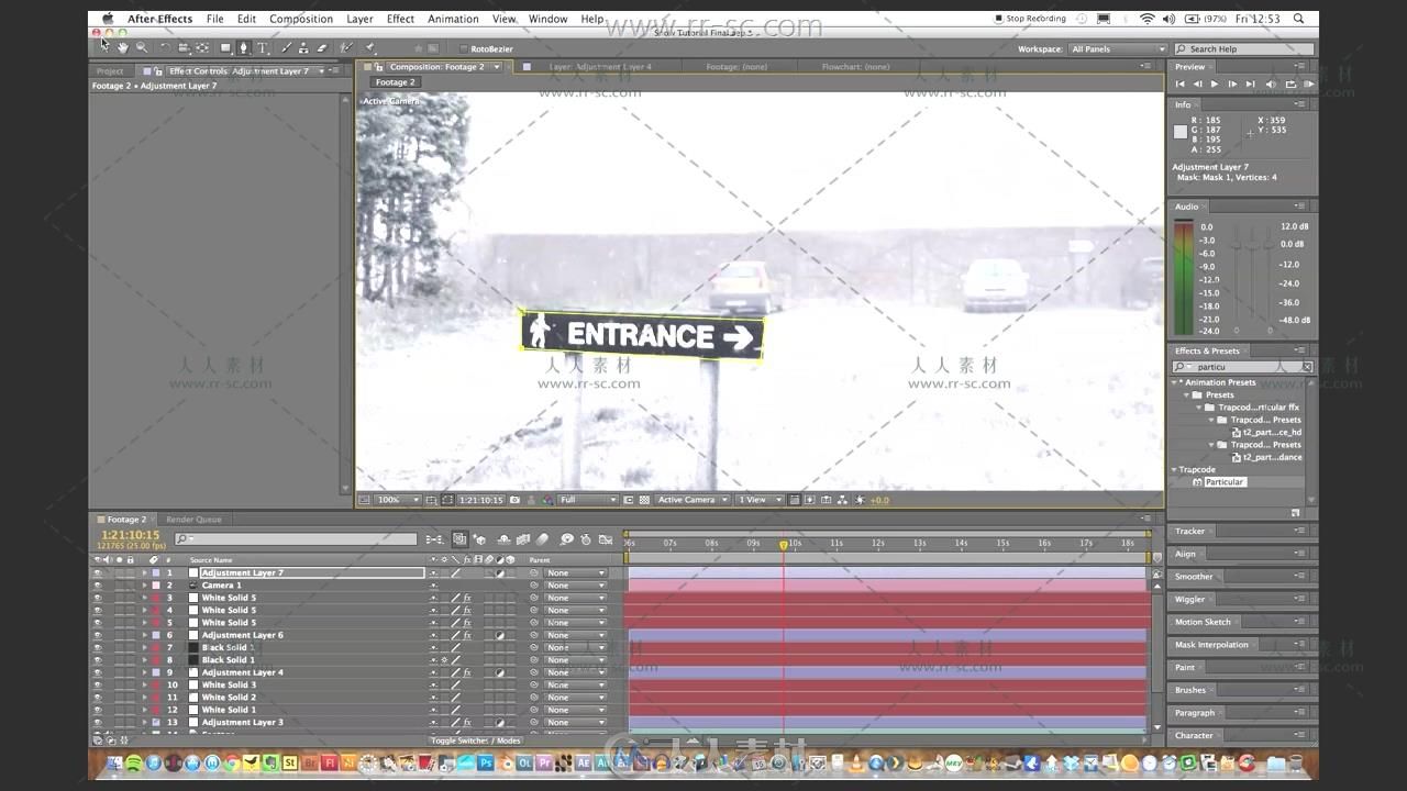 AE插件Trapcode Particular制作冬天下雪场景视频教程