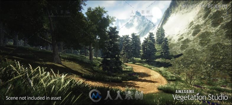 植被布置和渲染系统地形编辑器扩充Unity游戏素材资源