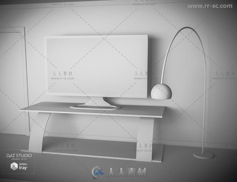 完整的客厅场景环境与家具道具3D模型合辑