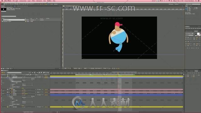 制作二维角色动画AE视频教程