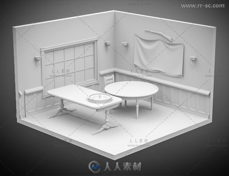 简单的西部场景环境和道具3D模型合辑