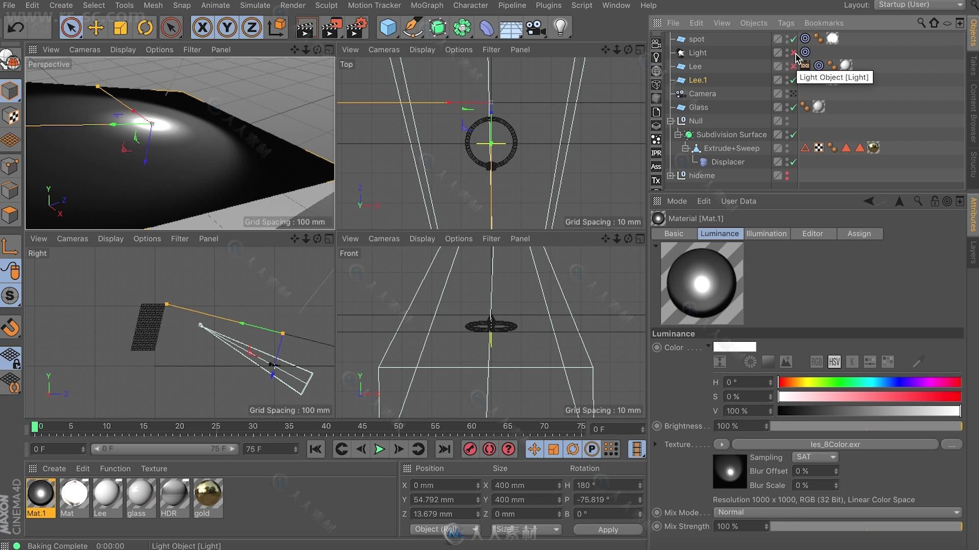 C4D商业戒指首饰可视化实例制作视频教程