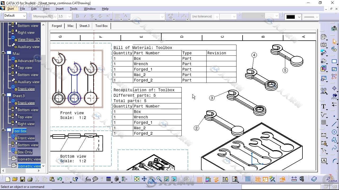 CATIA V5图纸草图绘制技术视频教程