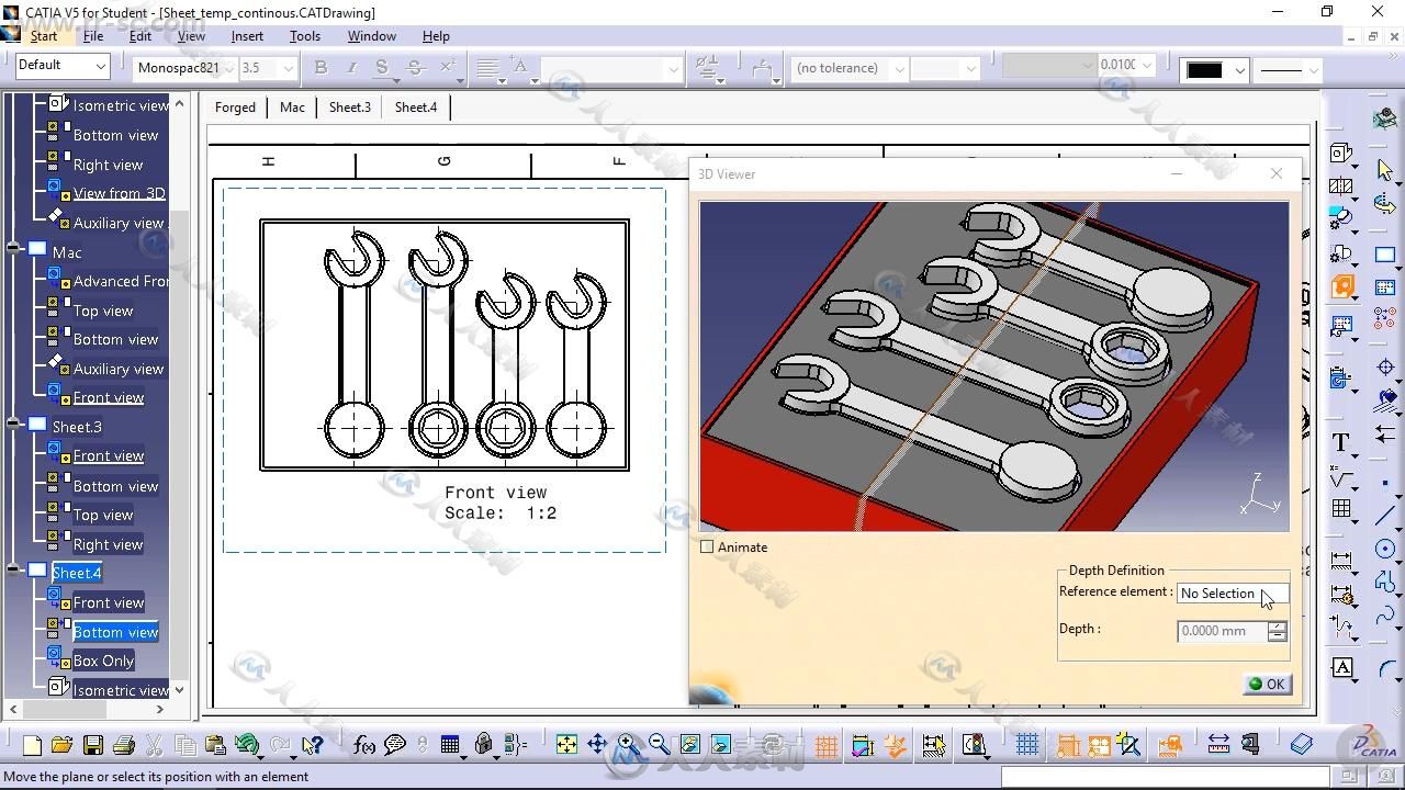 CATIA V5图纸草图绘制技术视频教程