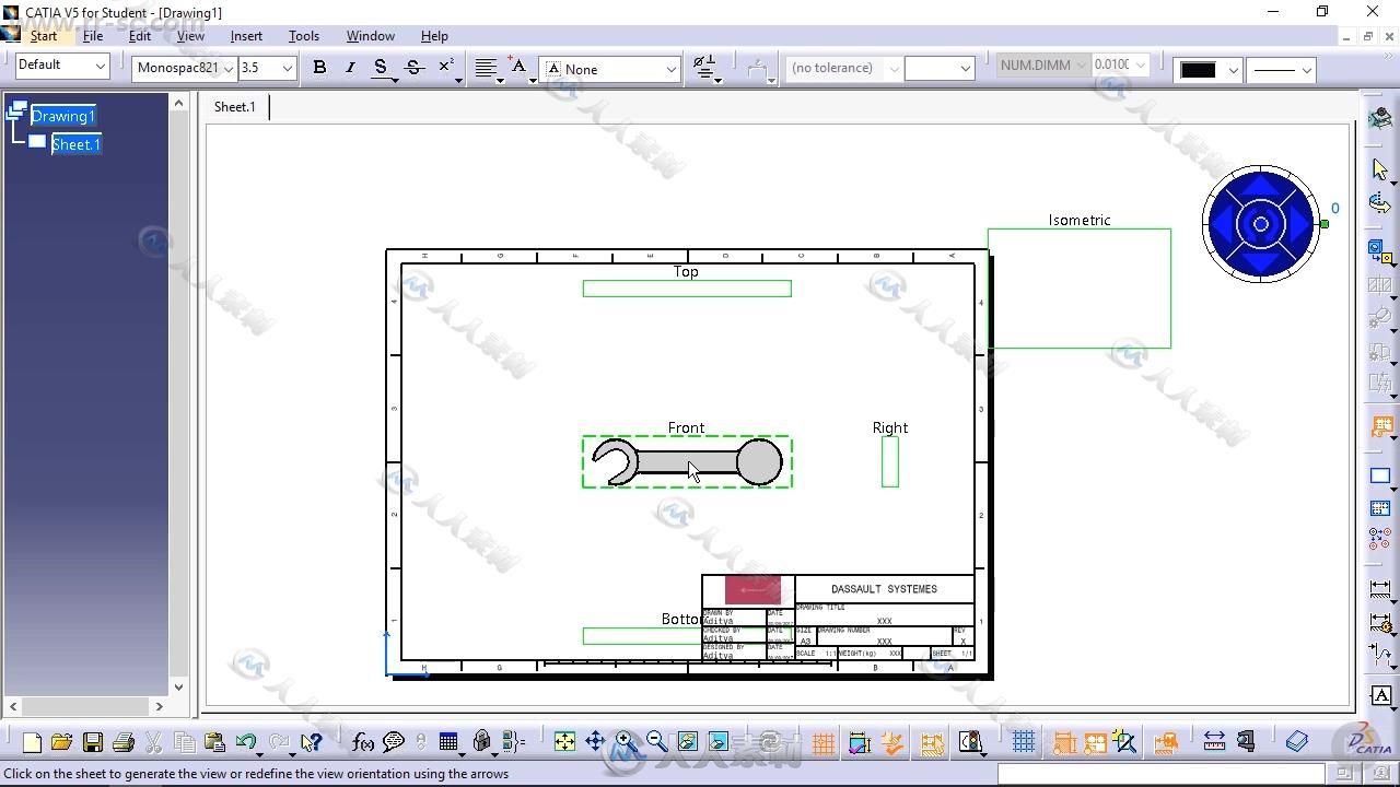 CATIA V5图纸草图绘制技术视频教程