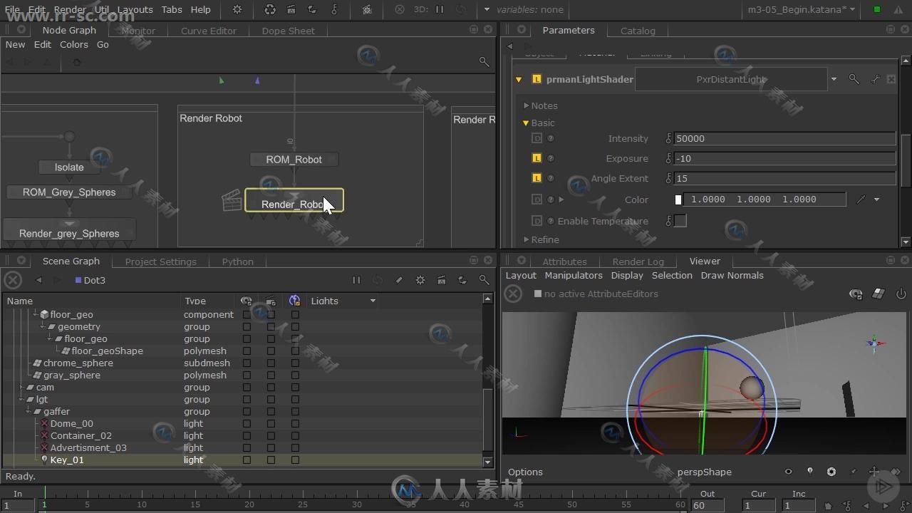 Katana与RenderMan灯光视效合成技术工作流程视频教程