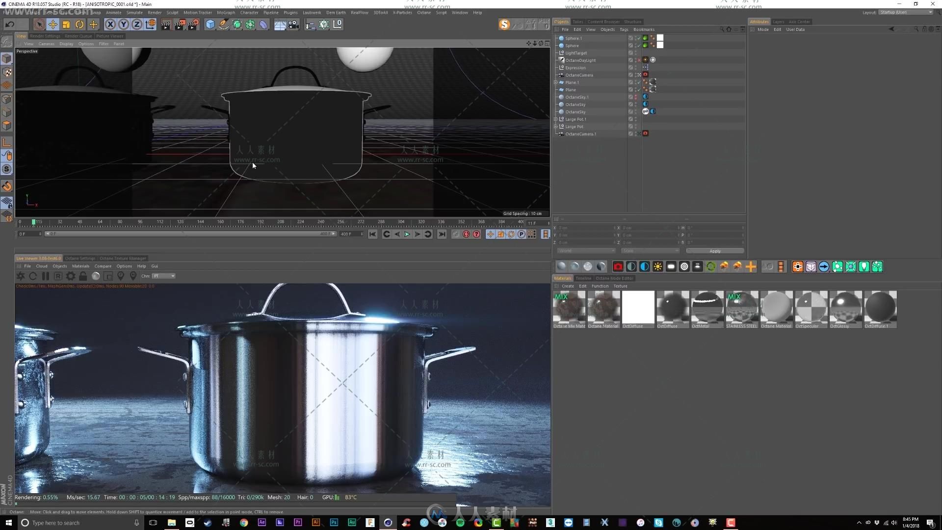 C4D中Octane Render着色器高级训练视频教程