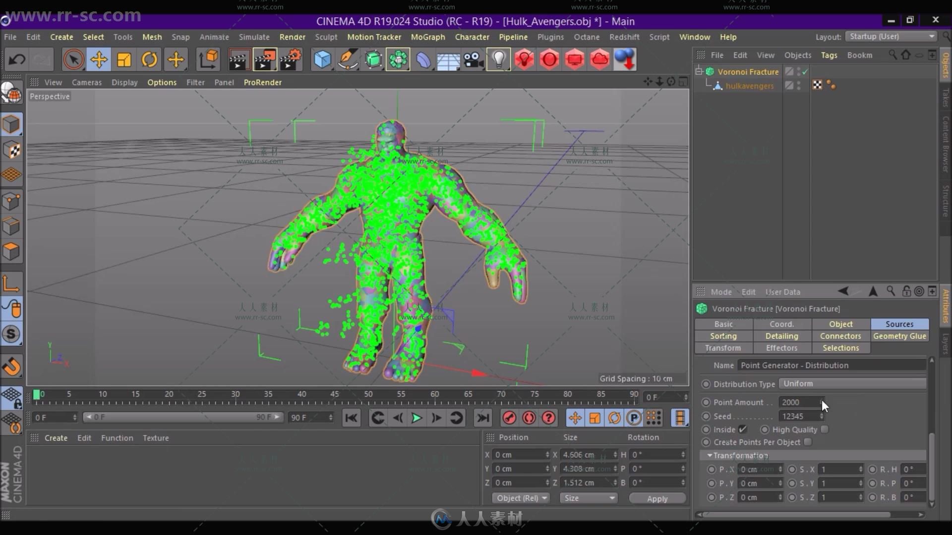 C4D中Redshift快速制作人物多边形特效视频教程