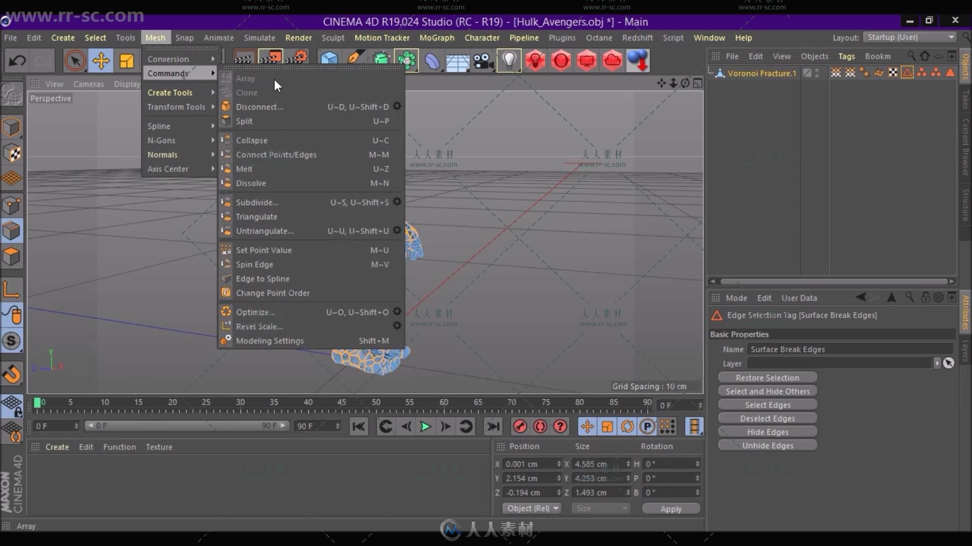 C4D中Redshift快速制作人物多边形特效视频教程