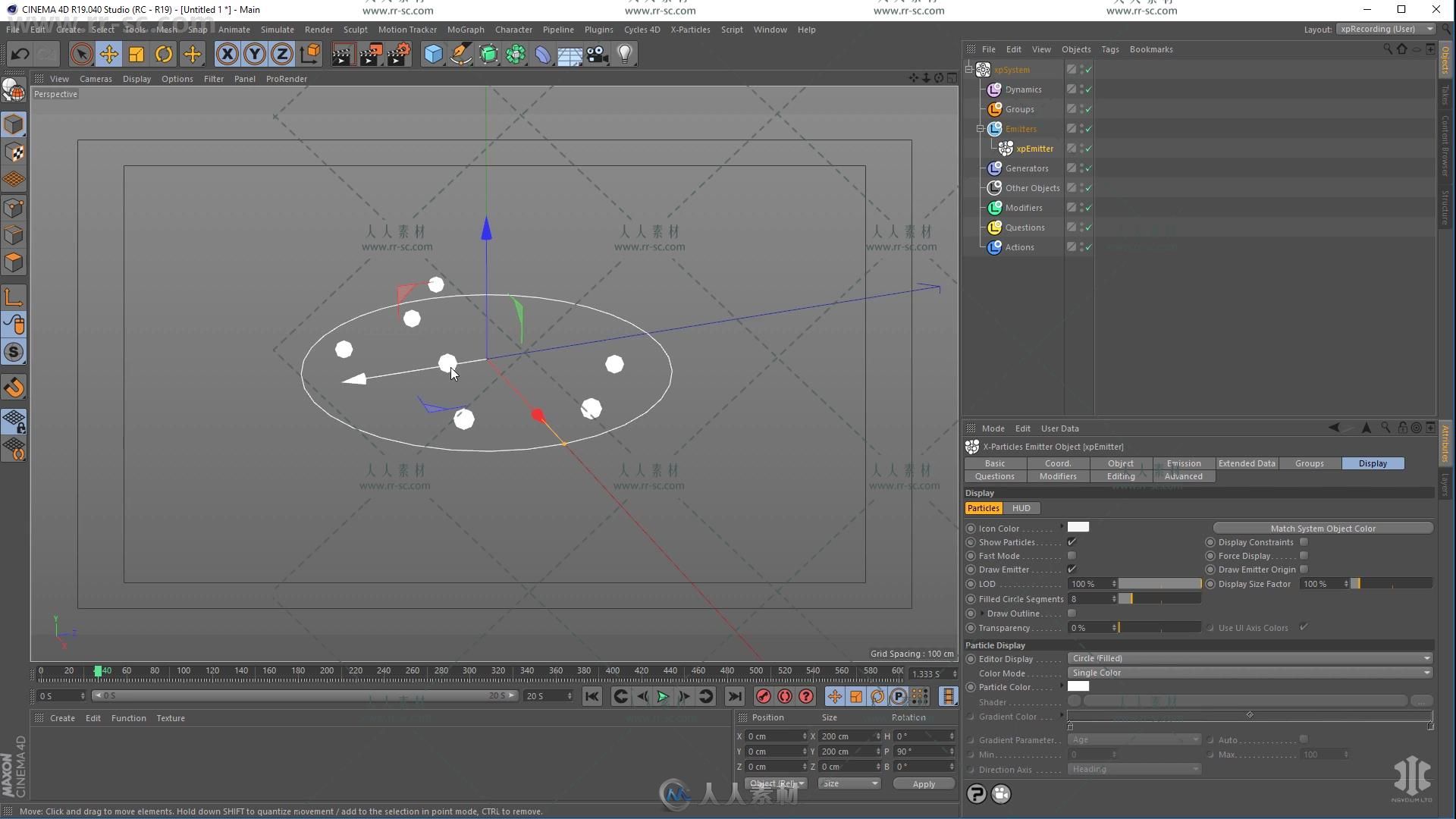 C4D中X-Particles粒子触发细胞分裂特效视频教程