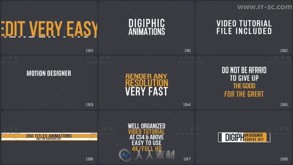 350组优雅实用标题动画AE模版