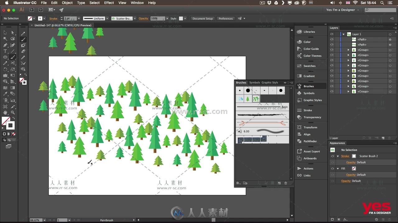 Illustrator CC 2018基础入门大师班训练视频教程