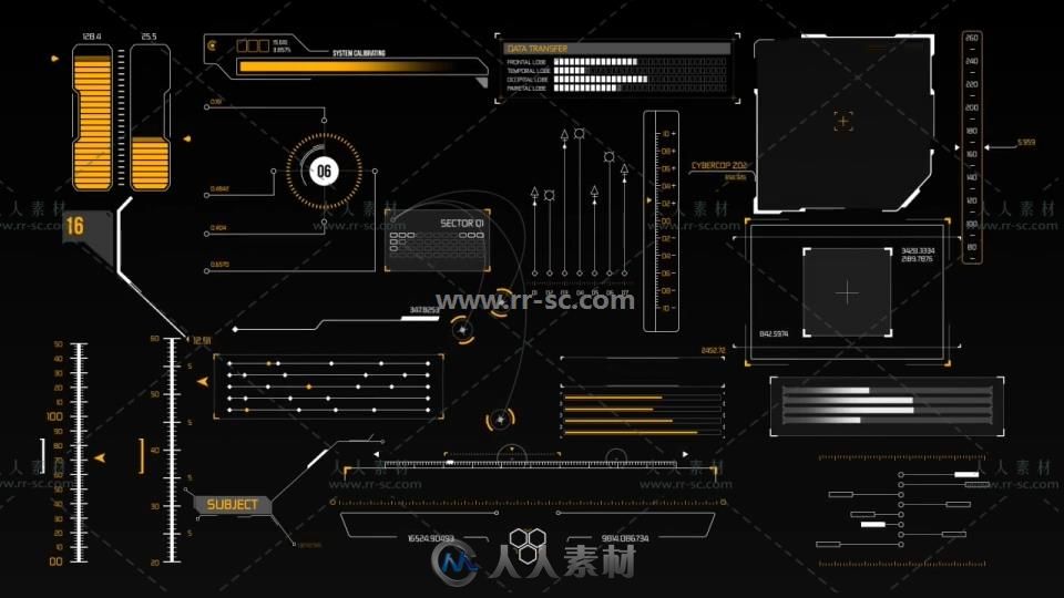 22组HUD全息科技元素创意设计动画AE模版