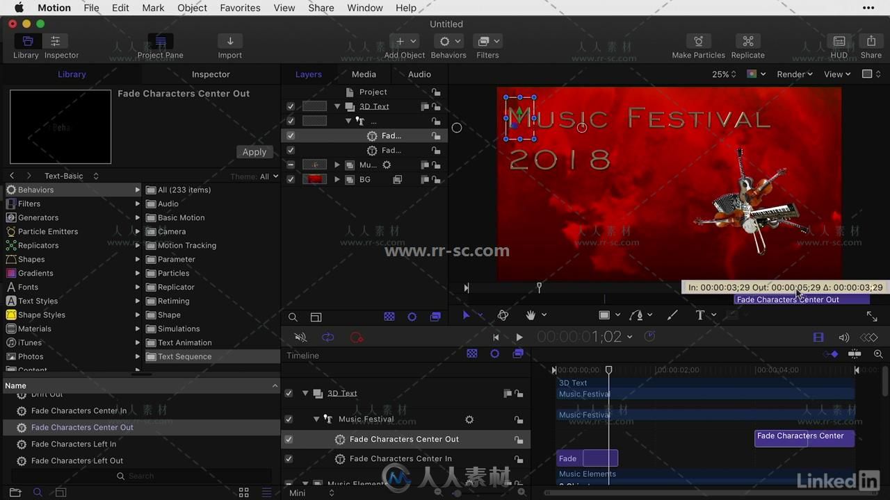 Final Cut Pro X标题动画实例制作视频教程