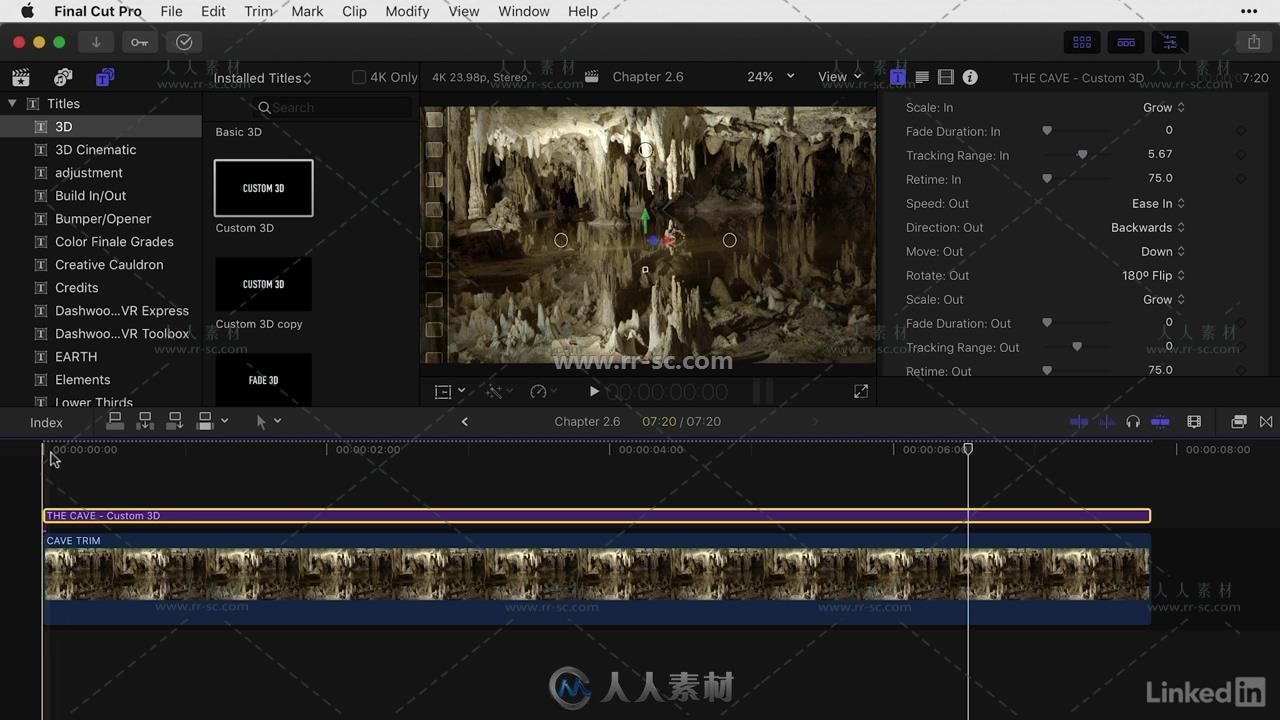 Final Cut Pro X标题动画实例制作视频教程