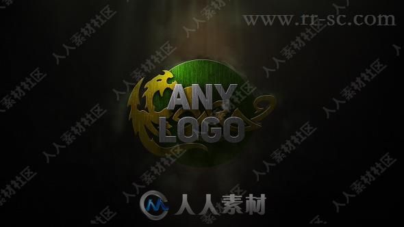 超震撼质感光泽Logo演绎动画AE模版