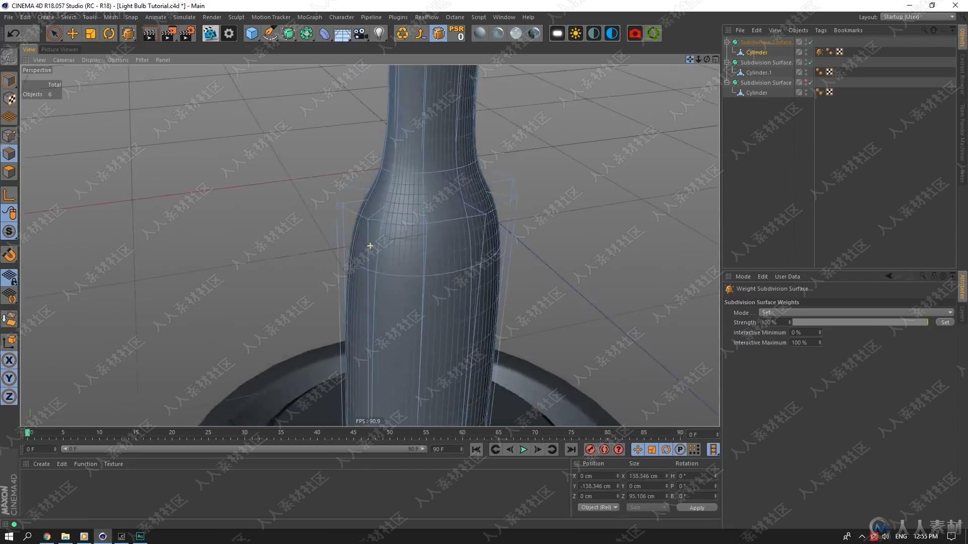 C4D与AE逼真3Dr灯泡渲染技术视频教程