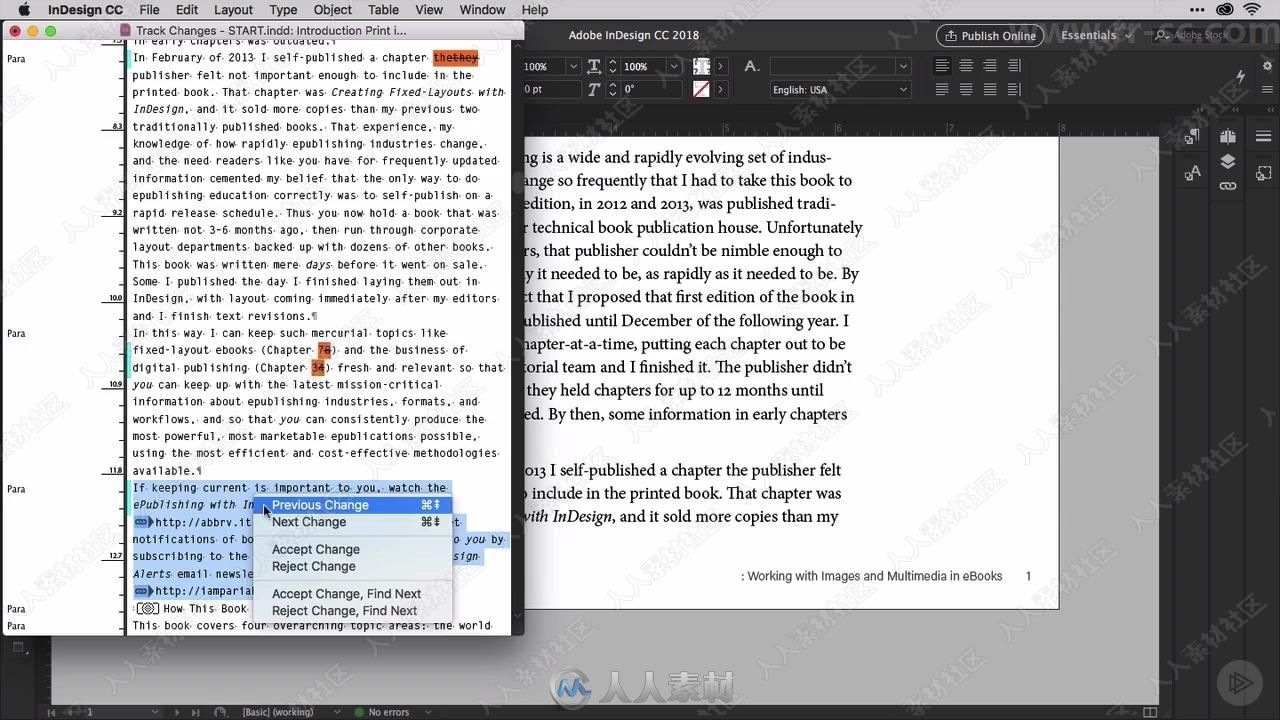 InDesign CC文档开发高效协作技术视频教程