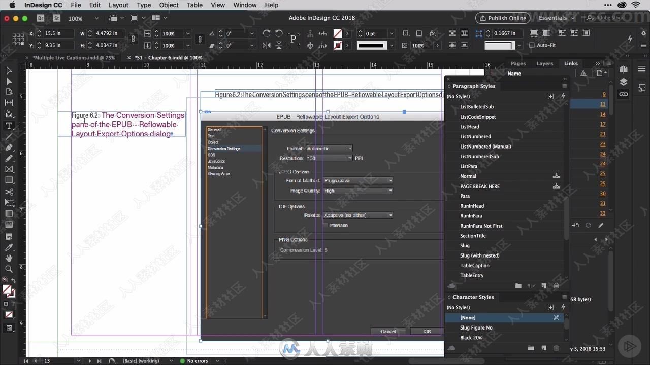 InDesign CC文档开发高效协作技术视频教程