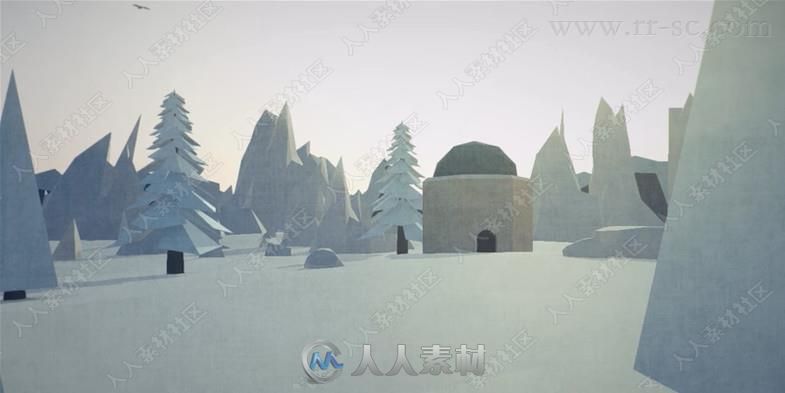 卡通几何艺术风格环境场景3D模型Unity游戏素材资源