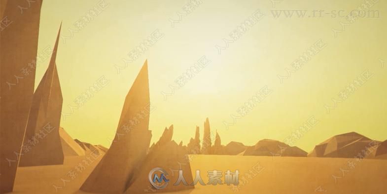 卡通几何艺术风格环境场景3D模型Unity游戏素材资源