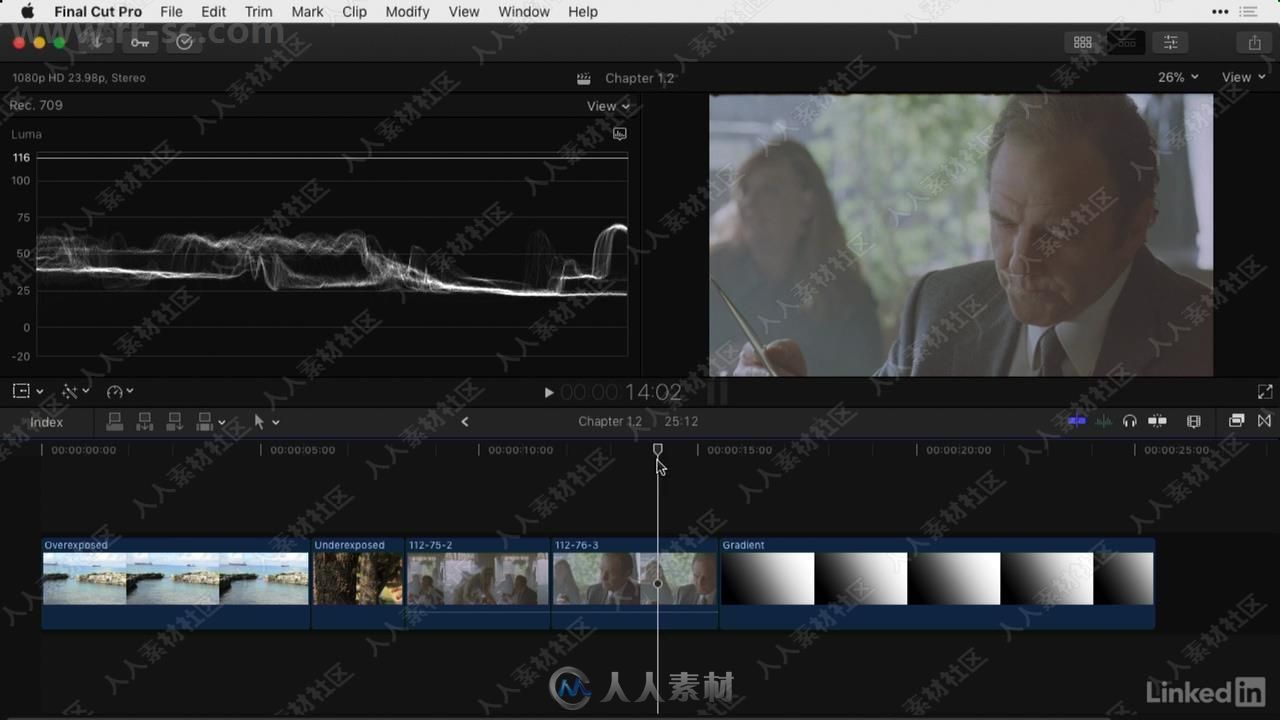 Final Cut Pro X色彩校正技术大师班视频教程