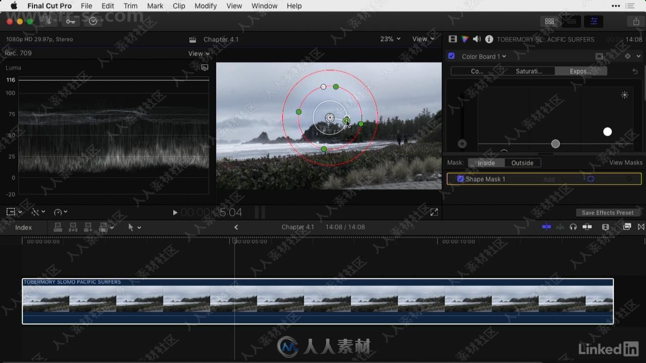 Final Cut Pro X色彩校正技术大师班视频教程