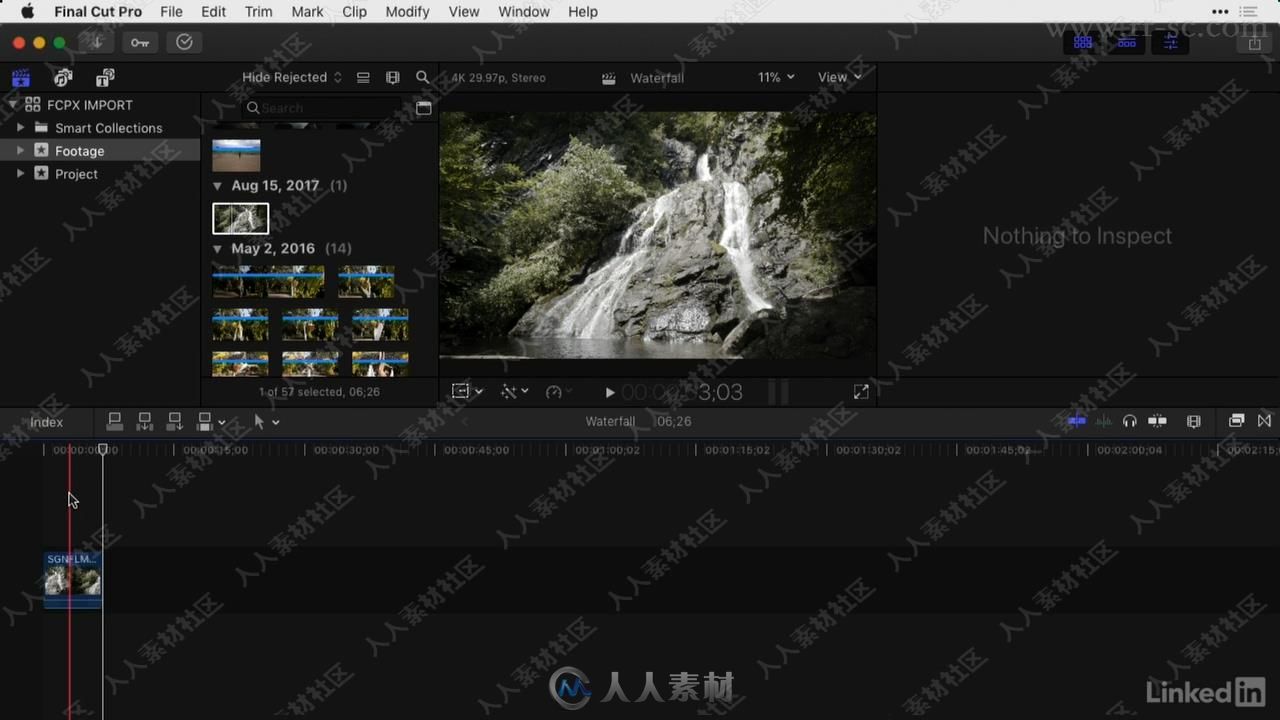 Final Cut Pro X资源组织后期编辑技巧视频教程