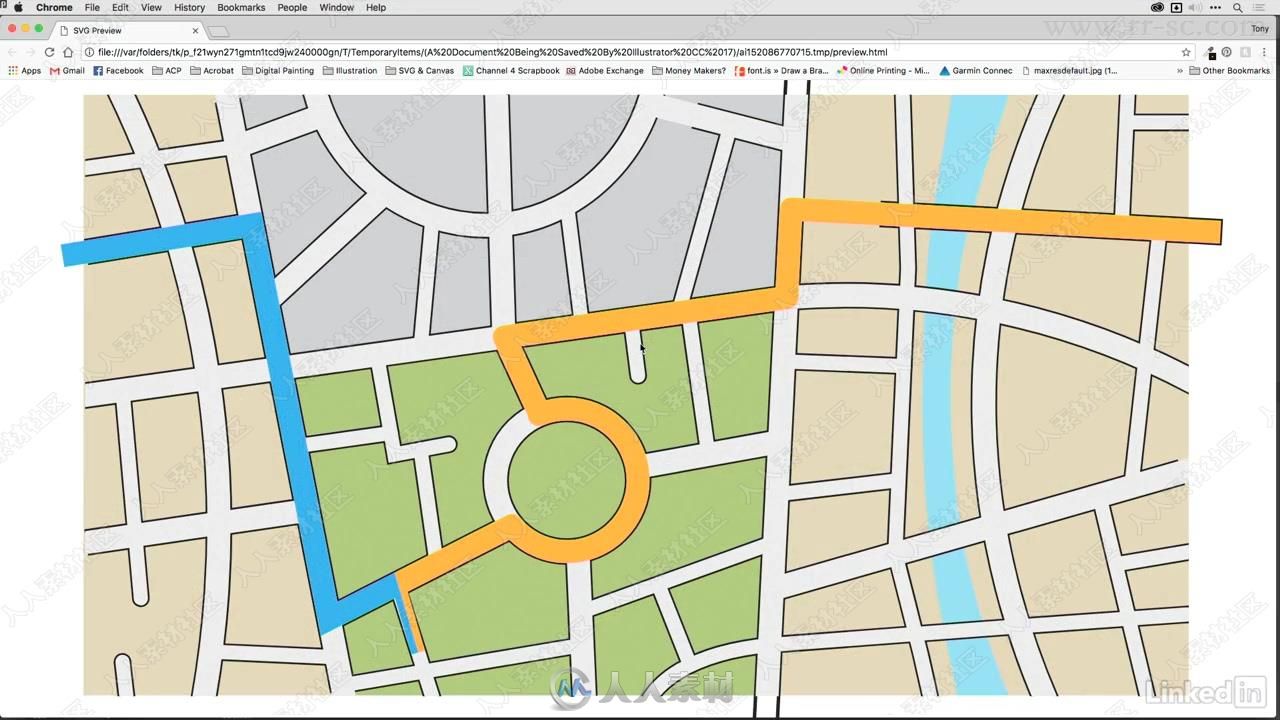 Illustrator绘制简化矢量地图实例训练视频教程