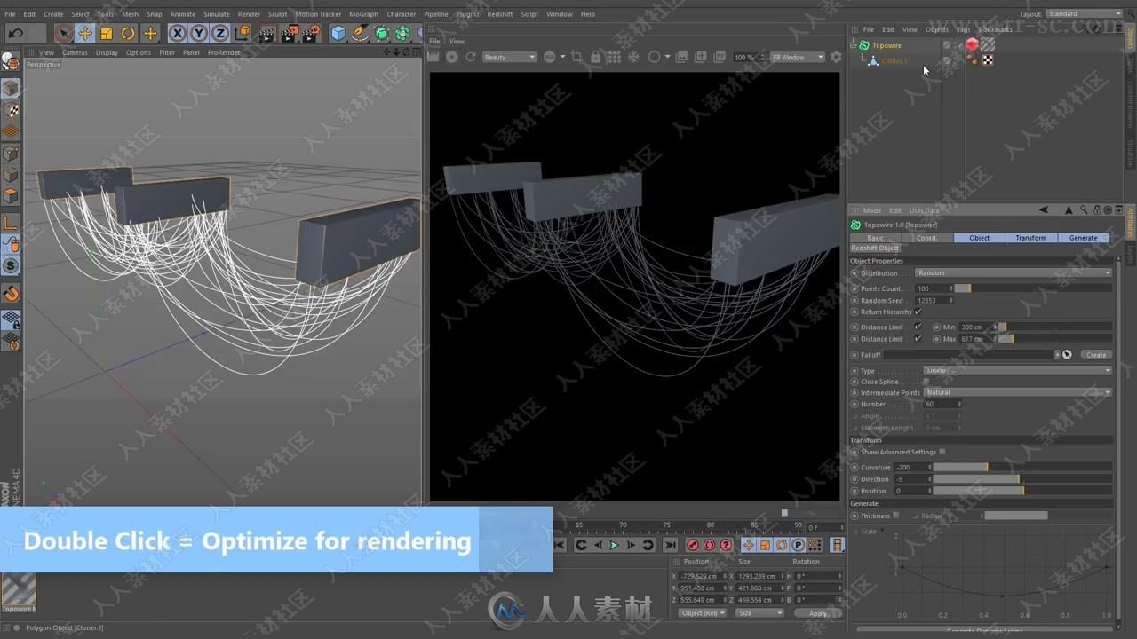 Topowire导线转换动态样条C4D插件V1.0版