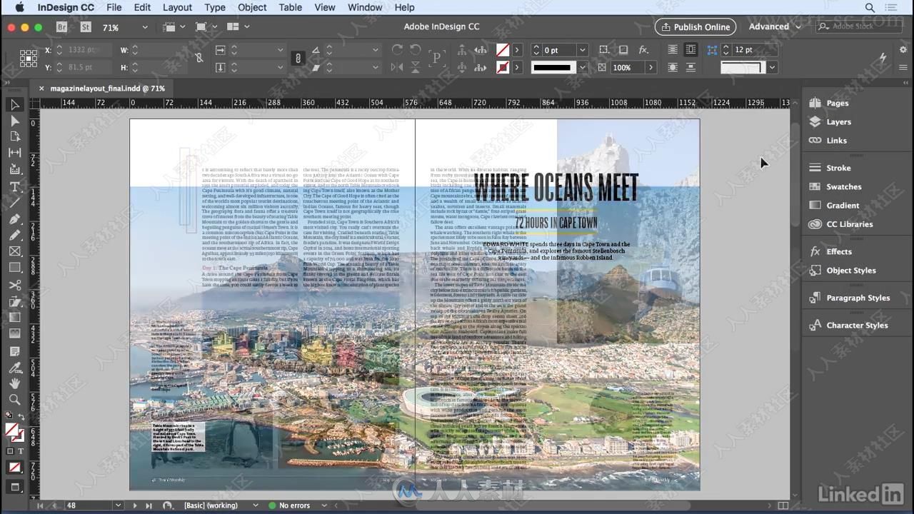 InDesign CC杂志书籍板式设计视频教程