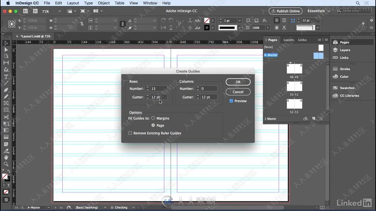 InDesign CC杂志书籍板式设计视频教程