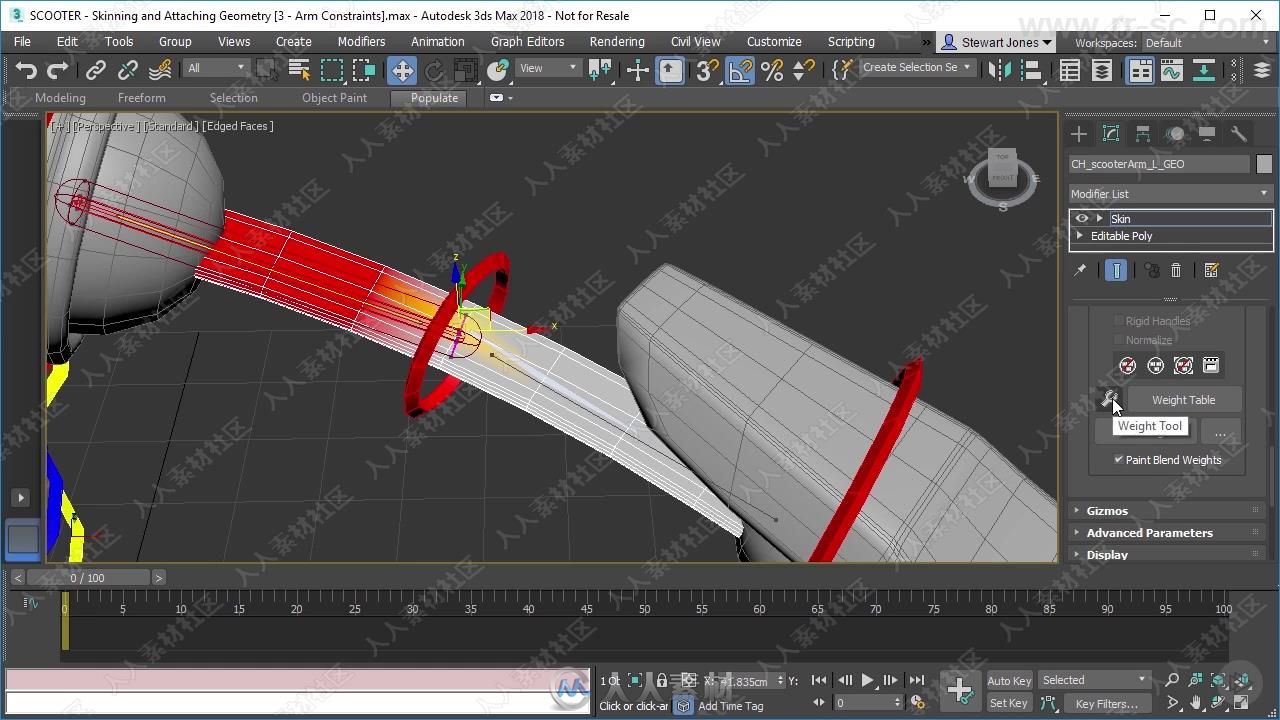 3dsmax骨骼套索基础核心技术训练视频教程