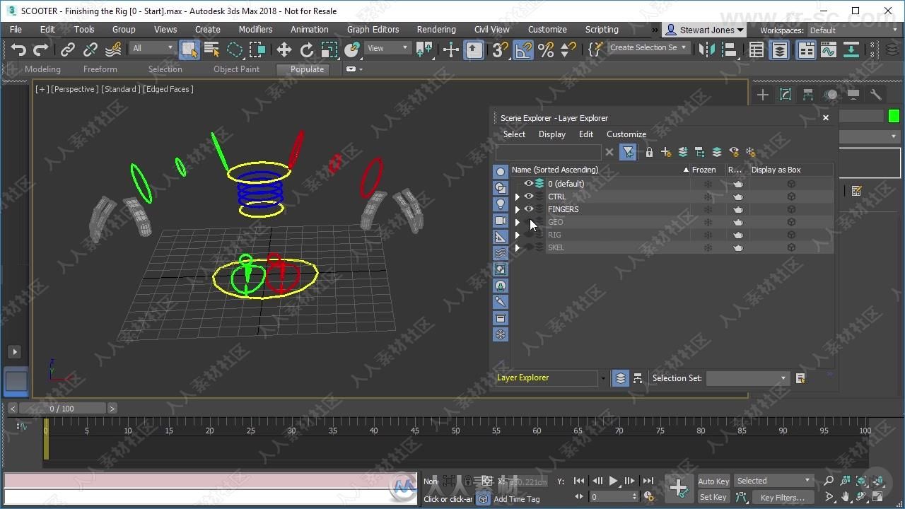 3dsmax骨骼套索基础核心技术训练视频教程