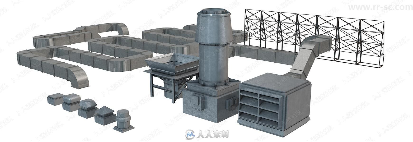 C4D高楼大厦建筑3D模型与预设合集