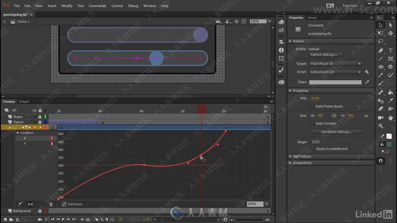 Animate CC中UI动画原型制作视频教程