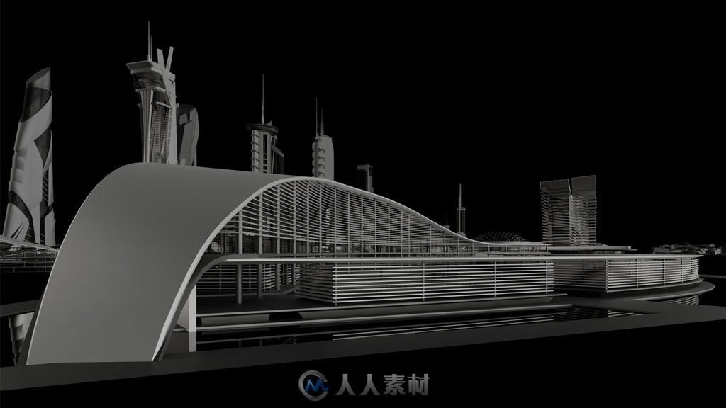 超现实文明几何艺术建筑场景3D模型合集