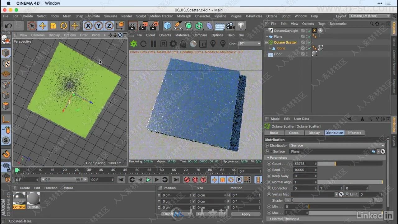 OctaneRender渲染引擎在C4D中的应用视频教程