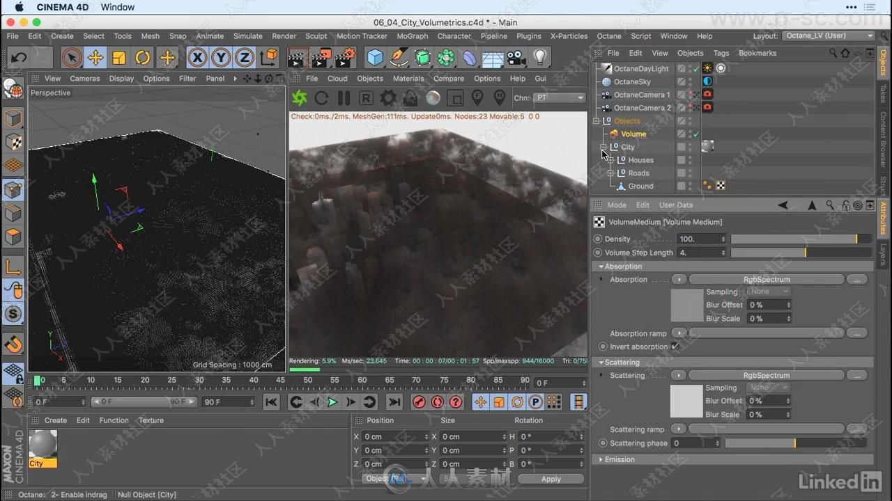 OctaneRender渲染引擎在C4D中的应用视频教程