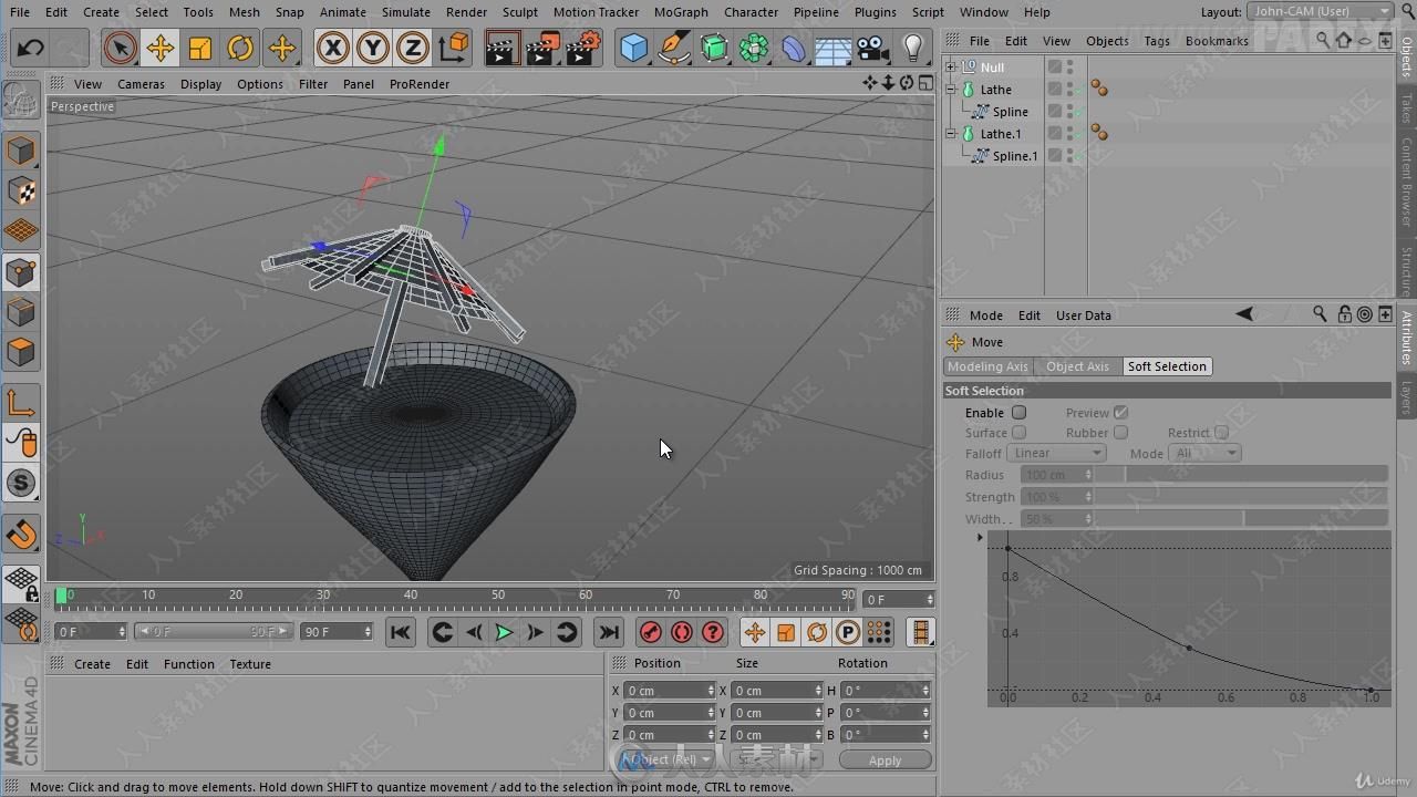 C4D样条线建模技术基础训练视频教程