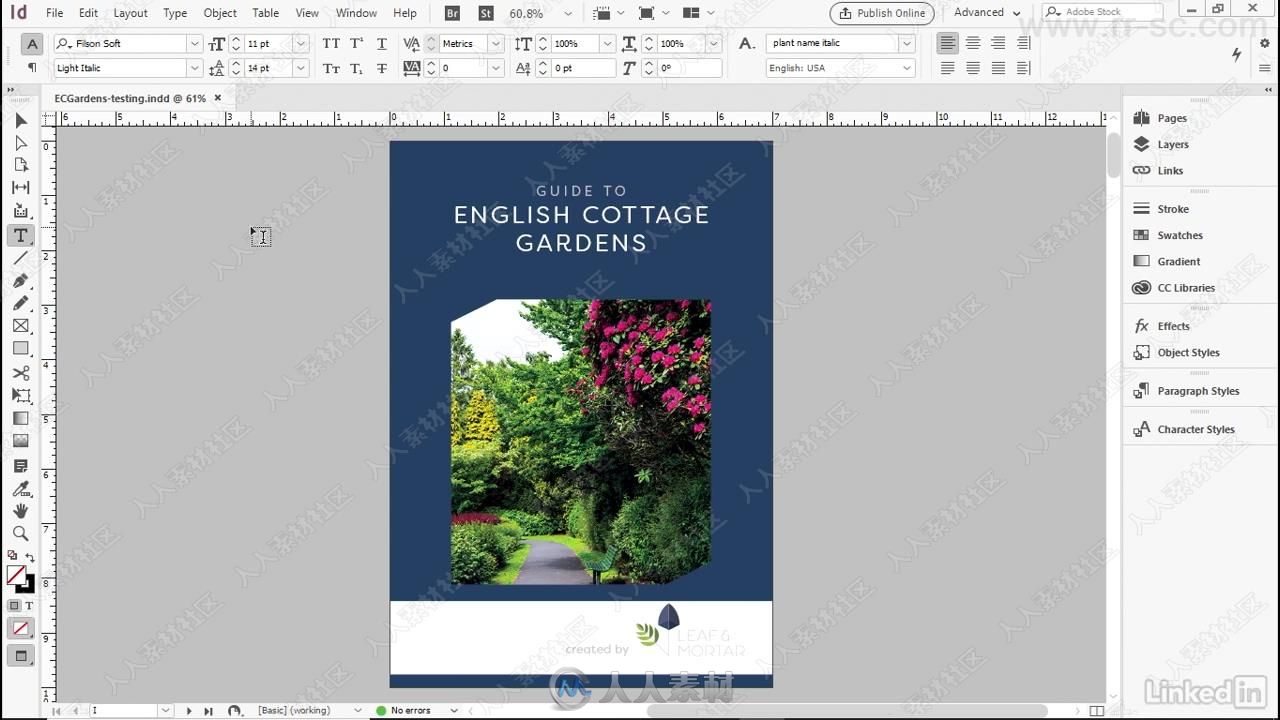 InDesign CC制作EPUB开源电子书格式工作流程视频教程