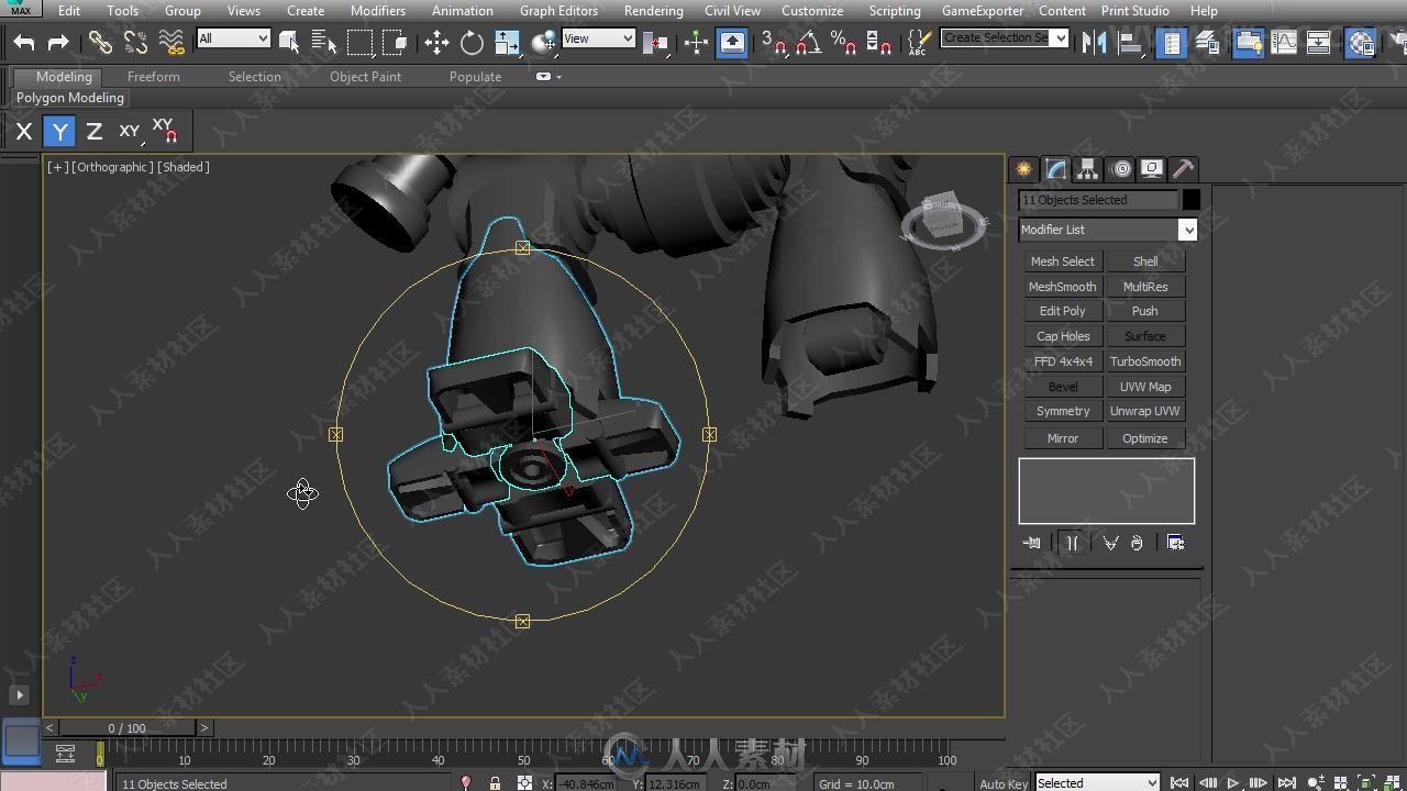 3dsmax超级机甲硬表面建模实例训练视频教程第三季